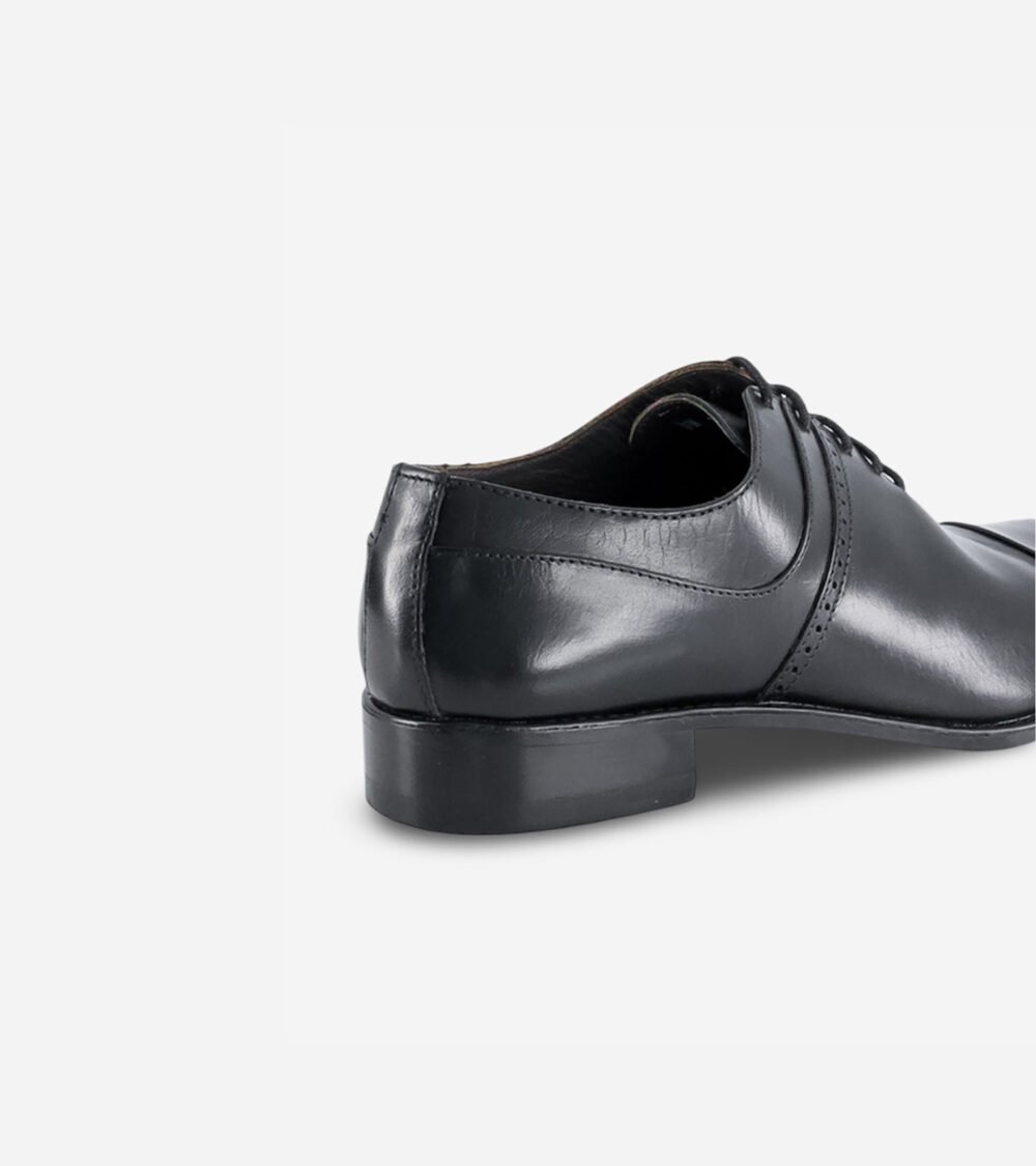 Black Cap Toe Oxford Shoes - Image 5