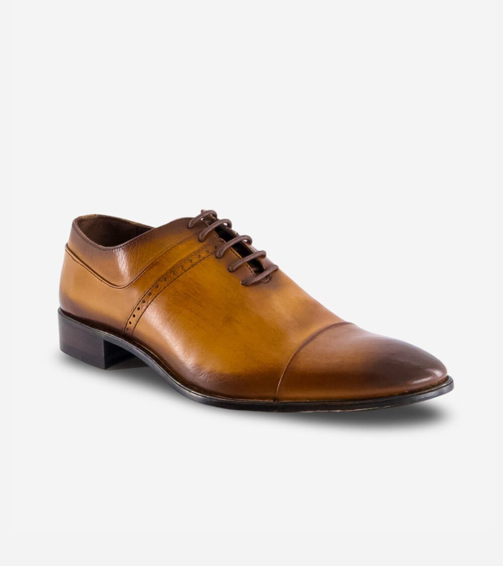 Brown Cap Toe Oxford Shoes - Image 3