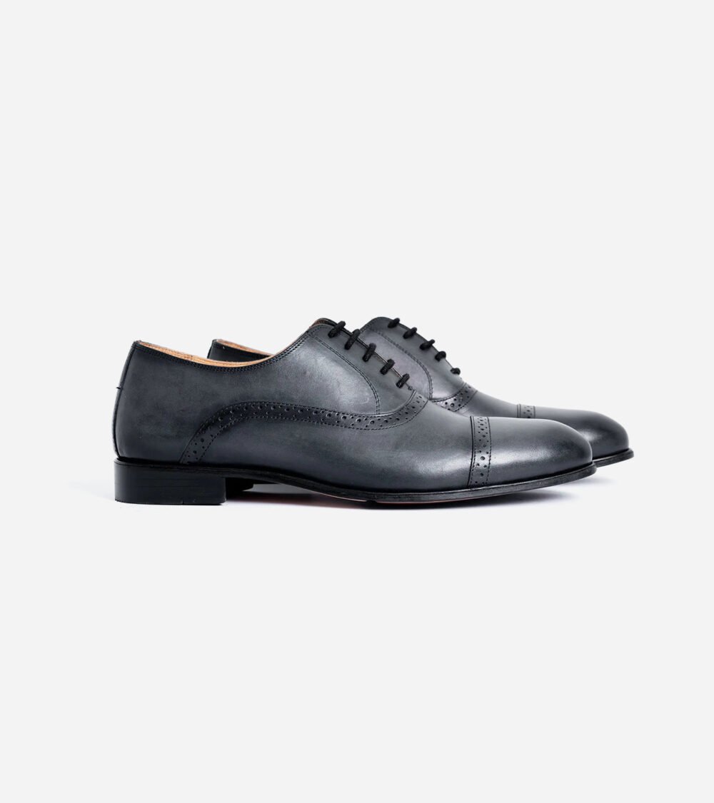 Charcoal Grey Oxford Brogue Shoes