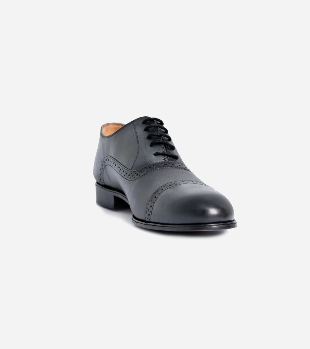 Charcoal Grey Oxford Brogue Shoes - Image 3