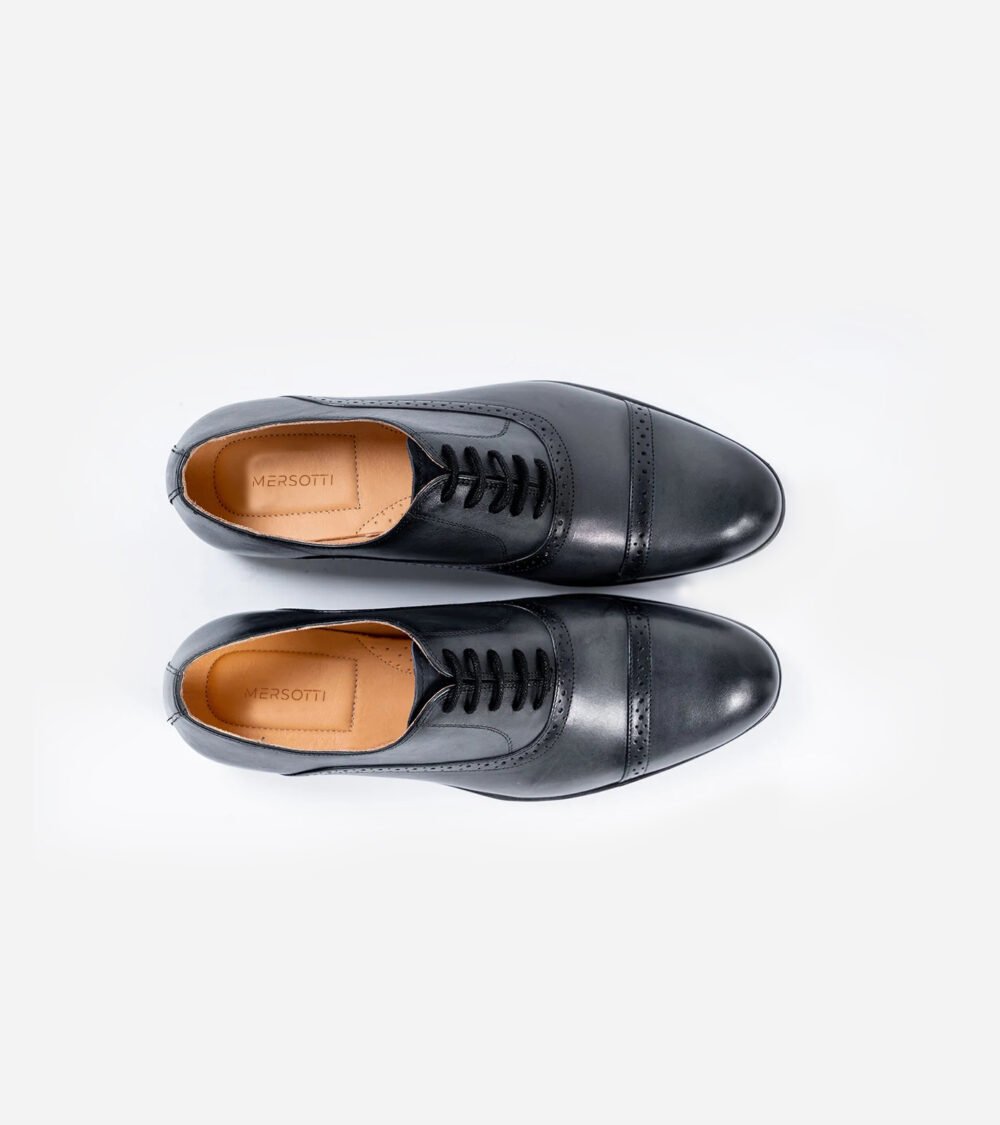 Charcoal Grey Oxford Brogue Shoes - Image 5