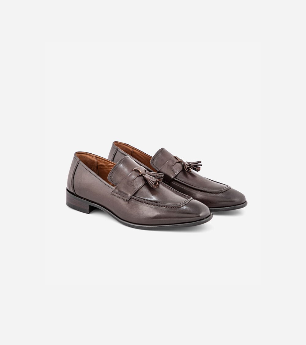 Coffee Brown Tassel Loafers