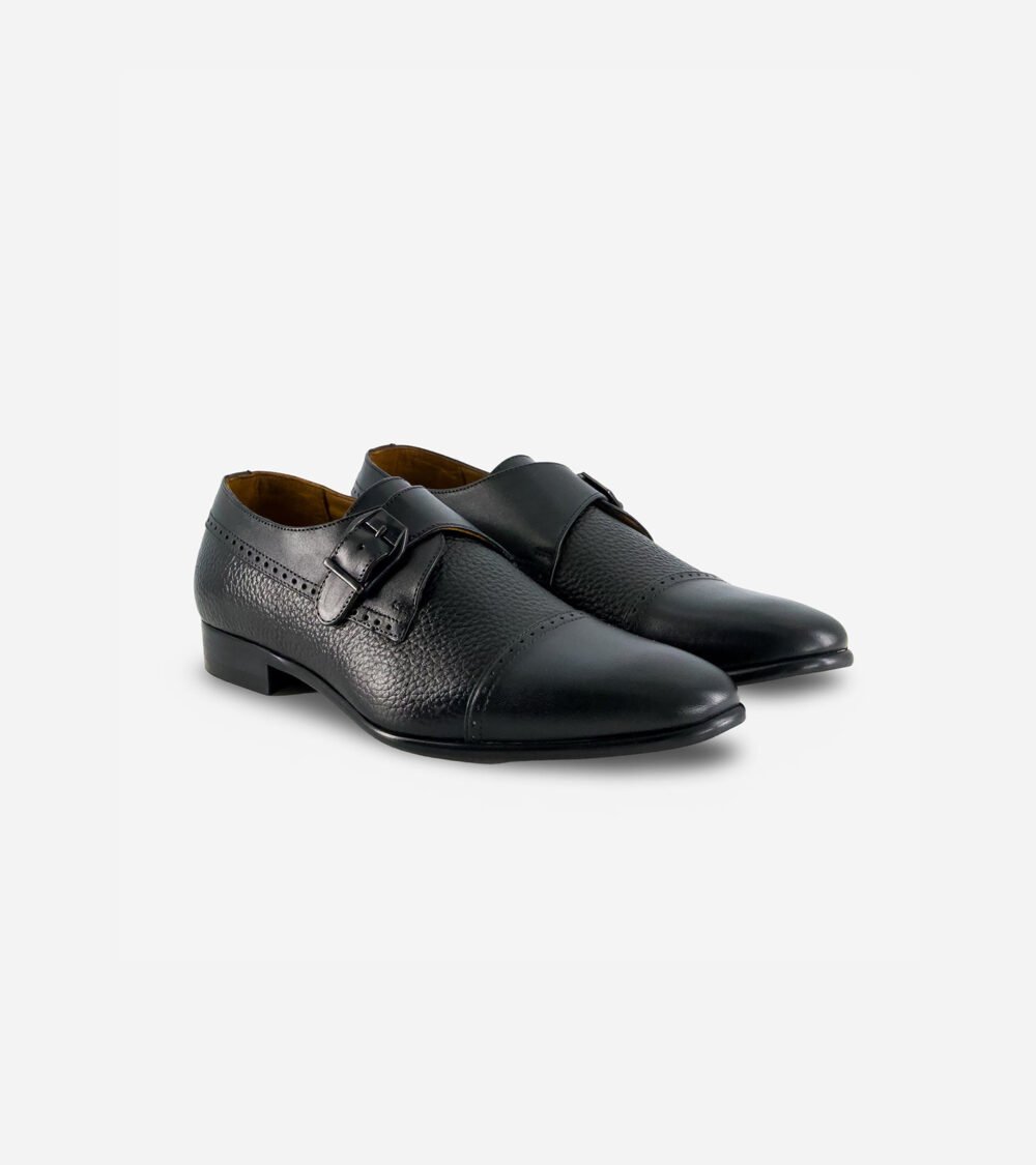 Black Monk Strap Shoes